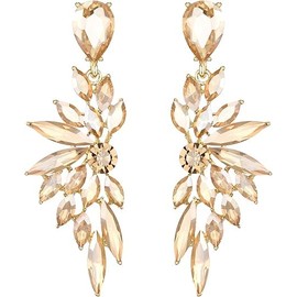 Crystal Earrings, Women's Earrings, Glitter Earrings, Crystal Wedding Earrings Jewellery Women Girls, Plastic, No Gemstone