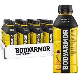 BODYARMOR Sports Drink, Tropical Punch, Electrolyte Drink Hydration, 16 Fl Oz Bottles (12 Pack), Flavored Coconut Water with B Vitamins & Antioxidants