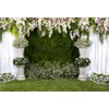 Laeacco Arch Wedding Flowers Backdrop 10x6.5ft Vinyl Photography Background Stone