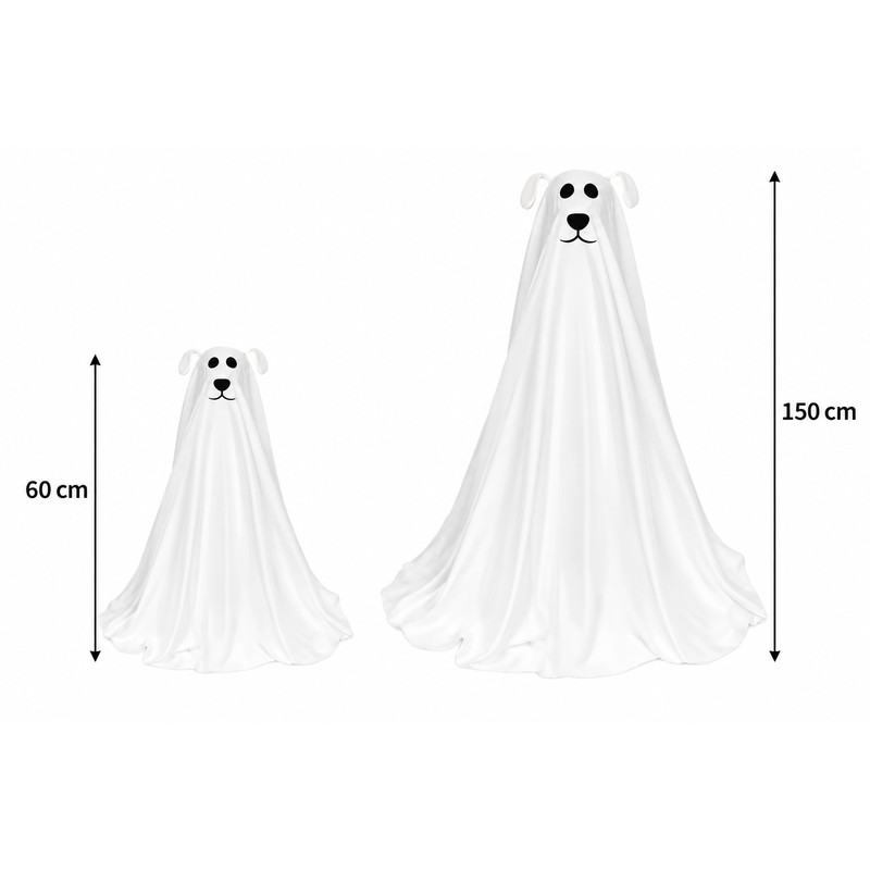 LED Ghost Dog Halloween Decoration with Remote Control – Lightweight