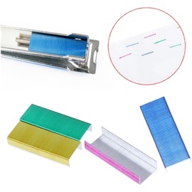 800Pcs Mini Color Staples DIY Shop Stapler Refills Standard Book Staples Mini Color Staples Office Staples(24/6mm),Colored Staples,Standard Staples,Staplers and Punches