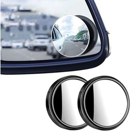 2 Pcs Blind Spot Mirrors,2" Round HD Glass Convex 360° Wide Angle Side Rear View Mirror,Angle Adjustable HD Glass Round Side Rear View Convex Accessories for Car SUV and Trucks Motorcycles Mirrors