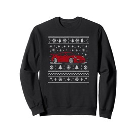 Retro Red 911 Sports Car Ugly Christmas Sweater Style Sweatshirt
