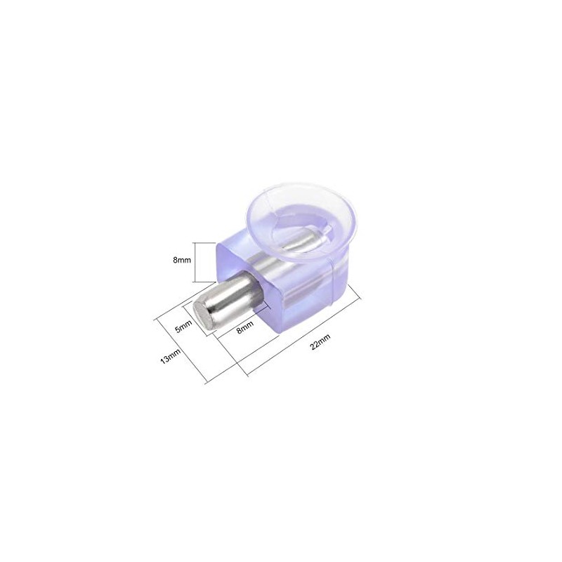 uxcell Shelf Support Pegs Glass Clamp Bracket Zinc Alloy Nail