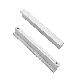 Qrity 2 x Furniture Handles, Hole Spacing, 192 mm, Door Handles, Kitchen Bar Handles, Cabinet Handles, Drawer Handles, Aluminium Alloy, Silver