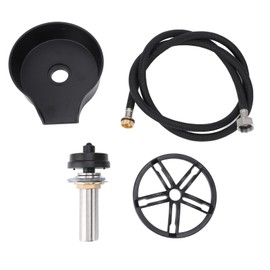 Sink Glass Rinser G1/2 Male Thread Automatic Rotation Cup Washer with Pull Out Spray Head for Kitchen Milk Tea Shop Black Basin US Type 9/16 Hose