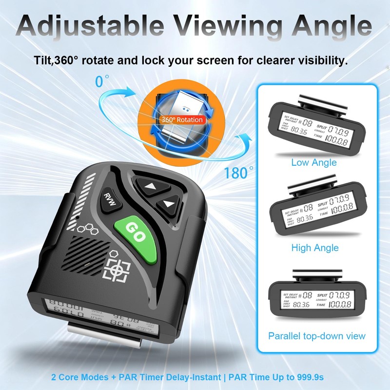 Shot Timer for Shooting Competition, 0.01s Precision Training Green