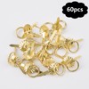 URROMA 60 Pieces Small Gold Ring Pulls Handle Buttons Antique