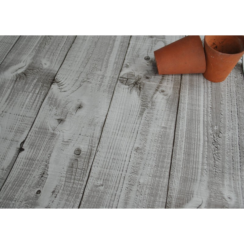 Karina Home Grey Wood Effect Plank PVC Wipe Clean Tablecloth