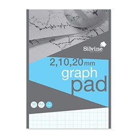 Silvine A4 Professional Graph Pad. 50 Sheets of Quality 90gsm Paper, A4GP21020
