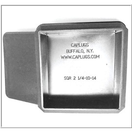 (Pack of 4) Genuine CAPLUGS Make- 2 1/4" Square Black Plastic 10-14 Ga (1.99" - 2.08" ID) Tubing Plug, 2.25 Inch End Cap -Steel Fence Post Pipe Tube Cover Insert | - End Caps for Fitness Equipment