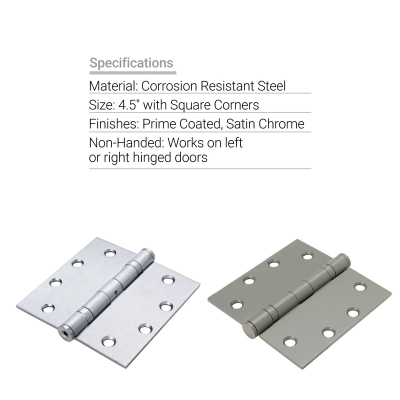 BRINKS Commercial - 4 1/2" Ball Bearing Door Hinge, Prime