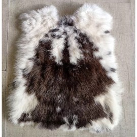 Unbranded 4pcs Natural Rabbit Skin Pelt Fur Hides Leather Tanned Skin DIY Craft Multicolor