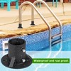 Insaga 3" Base Flange, Chain Link Fence Pole Floor Flange,