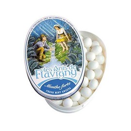 Les Anis de Flavigny - Mint Flavored Anise Drop Candy (Menthe Forte), 50g Collectible Tin … (2 Pack)