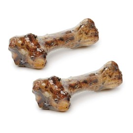 All Natural 12 Inch Buffalo Shoulder Big Dog Bones Meaty Dental Chew Health (2 Bones)
