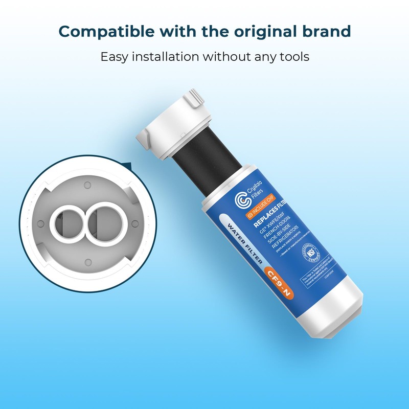 Crystala Filters Water Filter Compatible with XWFE (Built-in CHIP), Replacement