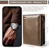 Cartera para Hombre, con RIFD Protección, 11 Ranuras para Tarjetas,