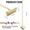 SHANGPEIXUAN Pizza Oven Brush Brass Bristles with Steel Scraper 60
