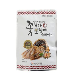 Squid Over Flower Korea Seasoned Dried Squid Snack Original 15g (Slice, Pack of 10)