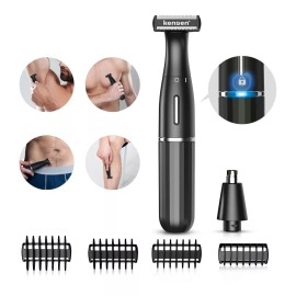 Kensen Rasuradora Eléctrica Barba Y Pelo Corporal Con Peines Guías