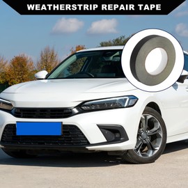 Hihaha Weatherstrip Tarpaulin Repair Tape/Outer Leak-Proof Tent Awning Tape Tear Resistant Tape for Truck RV Car/Durable Acetate Cloth 0.98"x98.43ft / 1 Pc Black