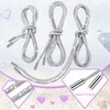 6 Pieces Rhinestone Shoe Laces Crystal Glitter Rope Rhinestone Hoodie