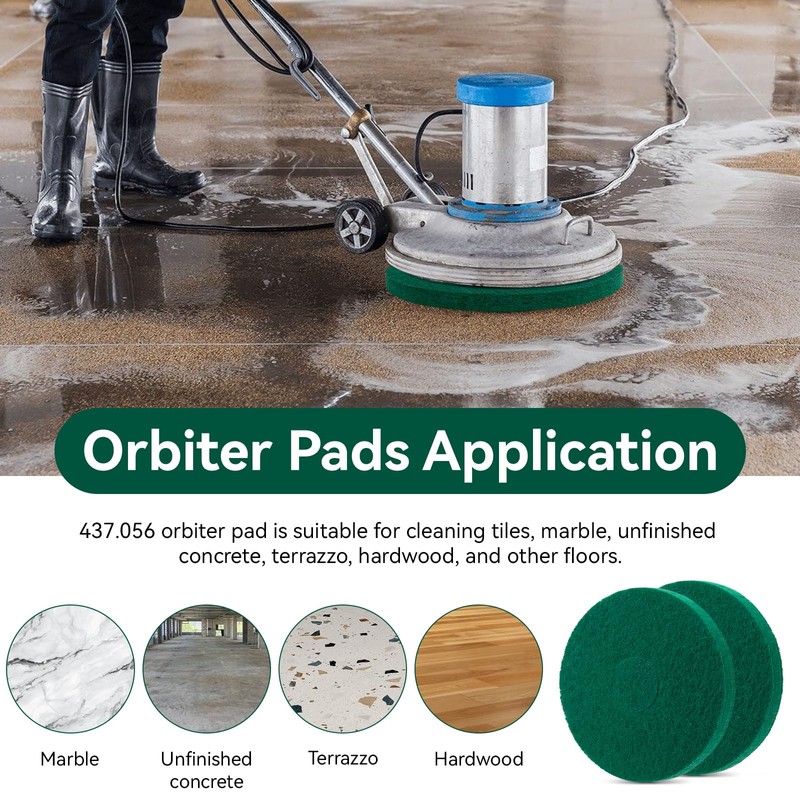 Cleaning Orbiter Pads 437.056 for Oreck 550MC Orbiter Floor Machine,