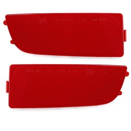 Bison Parts RH & LH Side Rear Bumper Reflectors Pair, Red