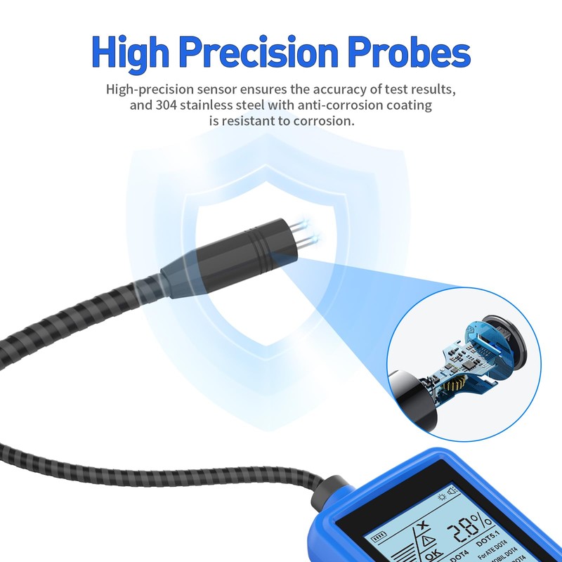 PLAYOCCAR Brake Fluid Tester Digital Brake Fluid Moisture Tester Pen