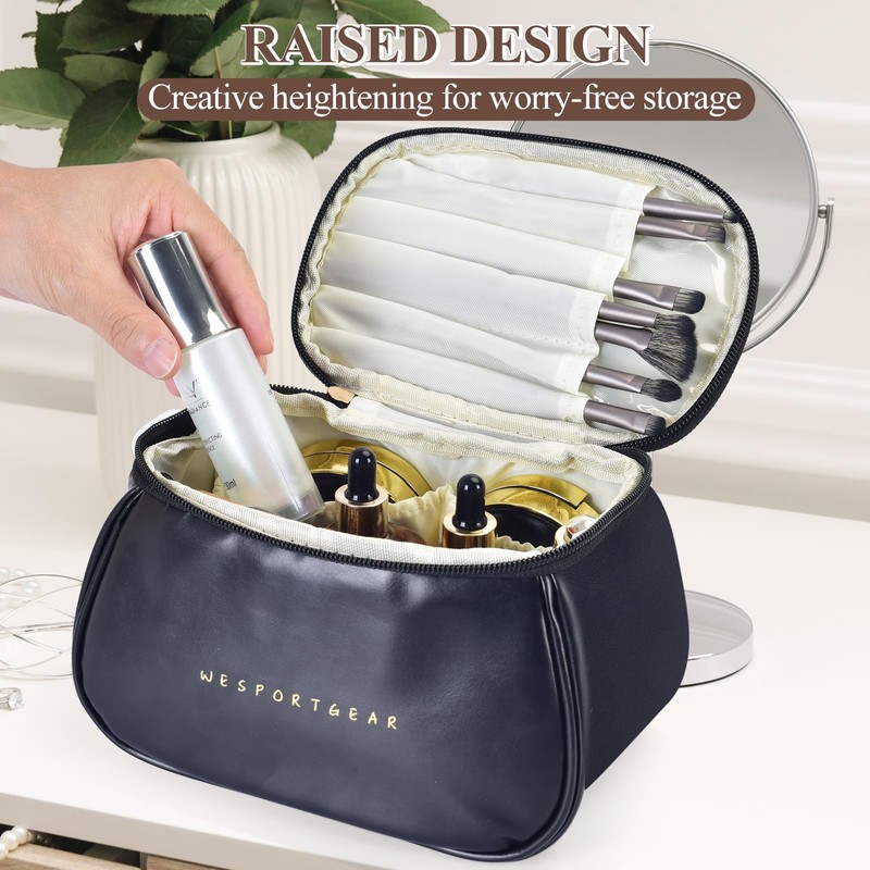 WESPORT GEAR Travel Makeup Bag, Portability Travel Essentials Toiletry Bag