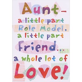 Designer Greetings Part Role Model, Part Friend, Whole Lot of Love Mother's Day Card for Aunt