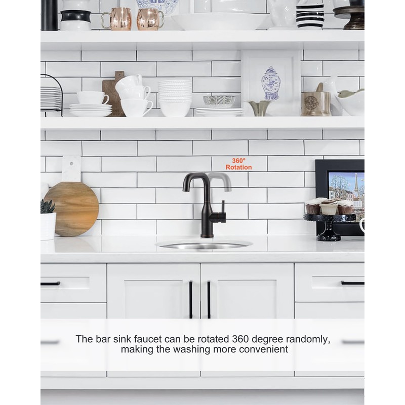 Bar Faucet Oil Rubbed Bronze: ARCORA Single Hole Wet Bar