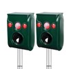 PGFIT 2 Pack Solar Animal Repellent, Ultrasonic pest Repeller, Deer