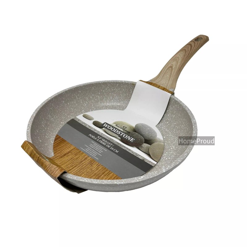 Natural Elements WOODSTONE Premium Frying Pan Skillet Nonstick Medium 9.5