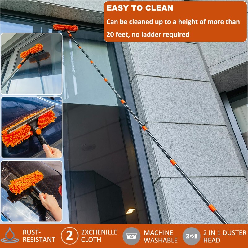20+ Feet High Reach Duster Kit with 3-14 ft Extension