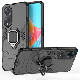 ESTH® Case for Oppo A98 5G [360° Rotating Stand] [Military Grade Anti-Fall Protection] Cover Compatible with Magnetic Car Mount, Black