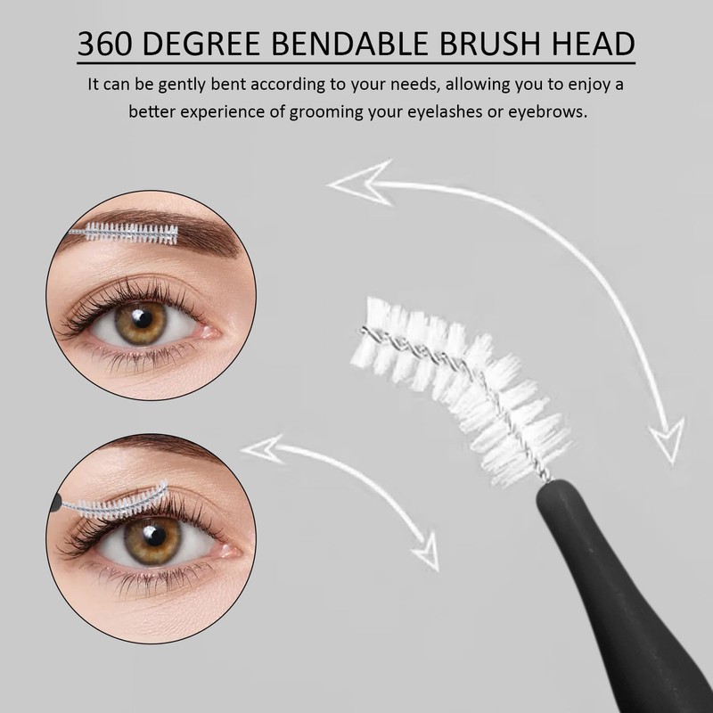 30 Pieces Mini Eyebrow Brushes, Portable Eyelash Brush, Eyelash Extension