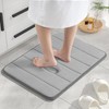 HITSLAM Memory Foam Bath Mat 40 x 60 cm Grey