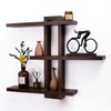 yaqew Variable Floating Shelves Wood Set of 3, Cube Wall