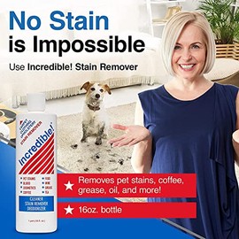 Incredible! Incredible Inc. Limpiador; quitamanchas; desodorizante 16 oz (2 unidades)