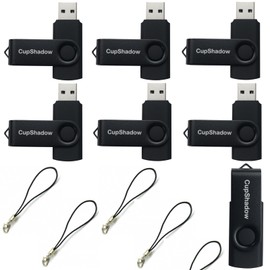 8GB USB Flash Drive 15 Pack Bulk USB Flash Drives USB2.0 Flash Drive Bulk 8GB Thumb Drive 15 Pack USB Drive Bulk CupShadow USB (Black)