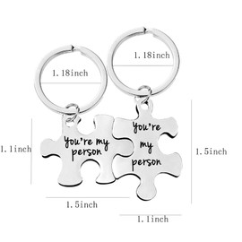 His and Her Keychains for Couples Gifts for Him and Her Christmas Birthday Gifts for Boyfriend Girlfrend Valentines Day Gifts for Wife from Husband You're My Person Keychain