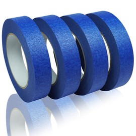 TOTDTDA Painters Tape 1 Inch Wide, 4-Pack Blue Tape for General Purpose Use, 1 Inch X 55 Yards X 4 Rolls, 220 Yards in Total | TOTDTDA