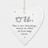 East Of India Hanging Heart Gift Home is where family