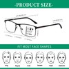 DEVYES Progressive Multifocus Reading Glasses for Men Women Metal Half