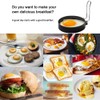 Egg Ring 2-Pack Stainless Steel Egg Rings with Anti-Scald Folding
