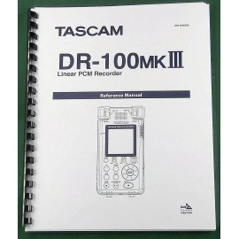 Tascam DR-100MklII Reference Manual: Comb Bond & Protective Covers!