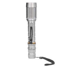 Telescopic Zoomable Flashlight 5 Lighting Modes 5000LM Waterproof Bright Flashlight for Outdoor Adventure Camping Home Gray