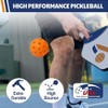 Pickleball Practice Balls, Orange Plastic, 40 Holes, Set of 4,
